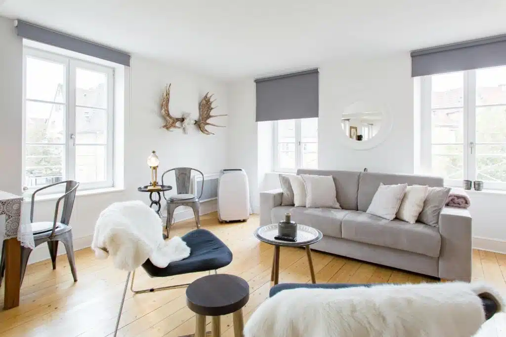 salon cosy et chaleureux dans un appartement en location vacances