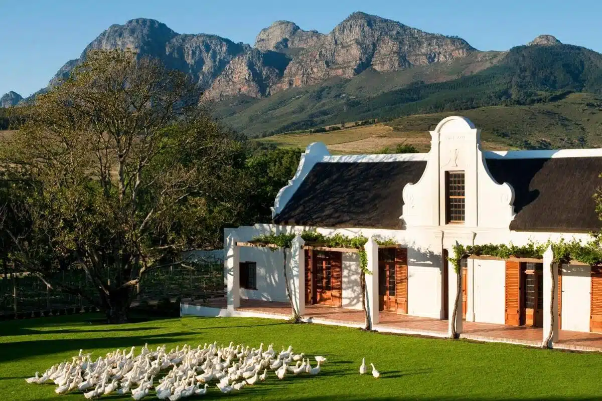 panorama de l'hôtel Babylonstoren à 1h du Cap en Afrique du Sud