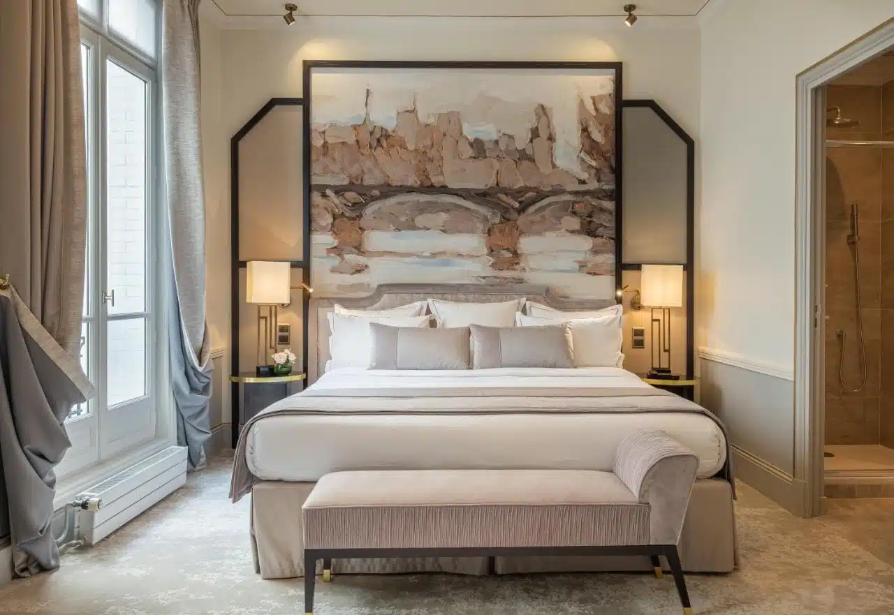 chambre cosy et romantique de l'hôtel Elysia à proximité des Champs Elysées à Paris