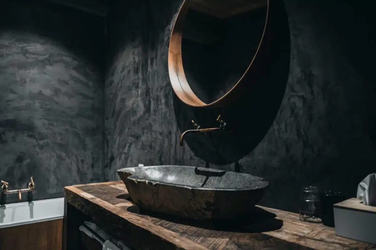 lavabo de la salle de douche