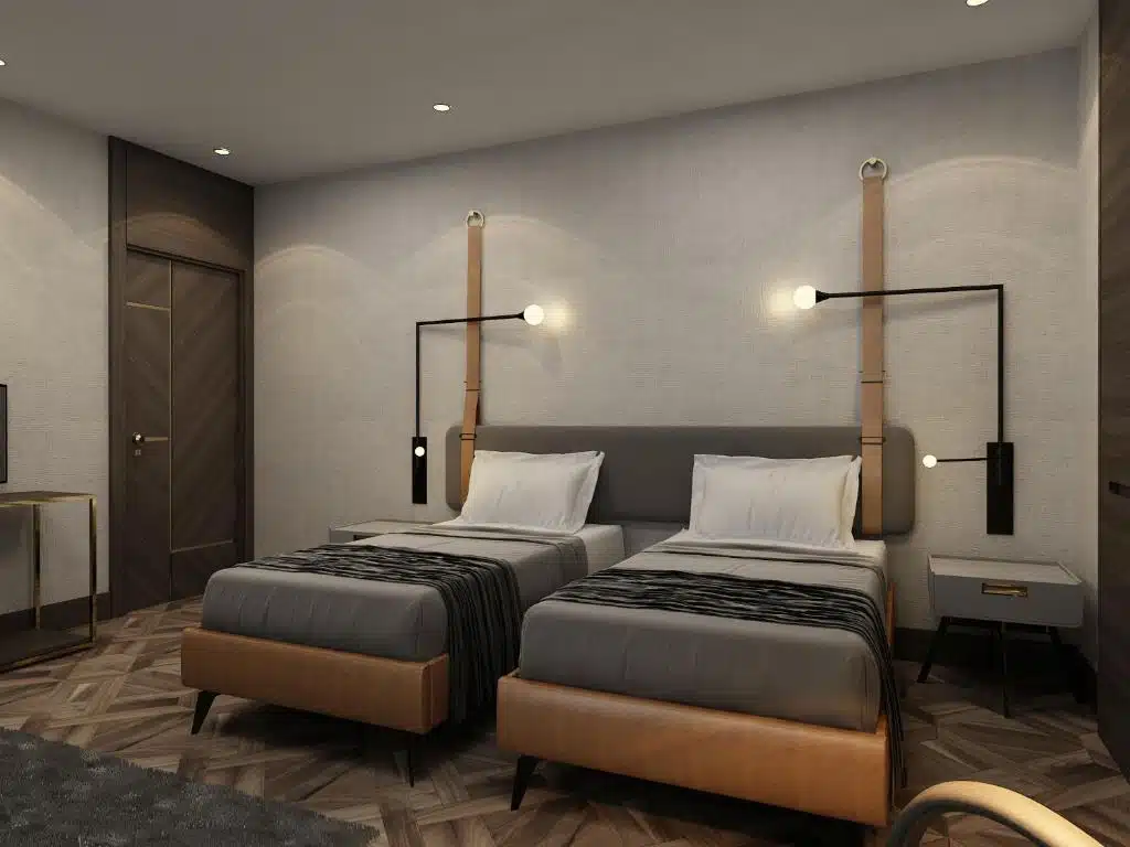 chambre lits jumeaux dans une suite de l'hôtel BN Hotel Thermal and Spa en Turquie