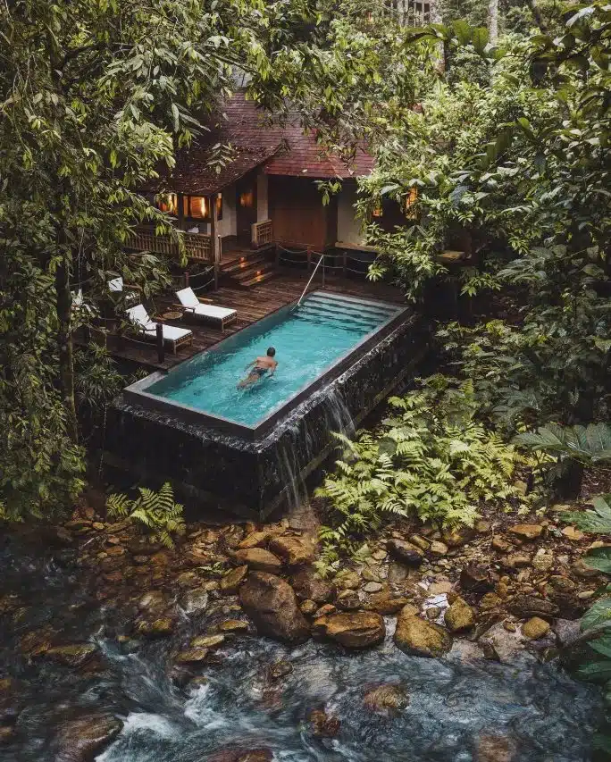 Villa individuelle dans la forêt tropicale à l'hôtel The Datai Langkawi en Malaisie